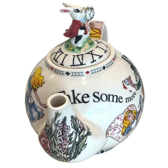 New Alice In Wonderland Cardew Design Ceramic Teapot + Salt & Pepper Shakers Set - Picture 4 of 15